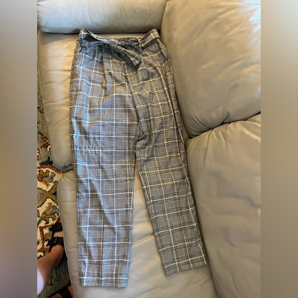 Gap grey patterned work pants size 6